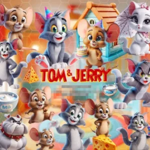 Pacote de Imagens PNG Tom e Jerry para Artesanato