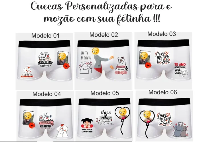 Pacote Dia dos Namorados: Artes para Cuecas com Humor
