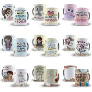 Pacote Estampas Sublimação Caneca Dia Dos Professores Corel