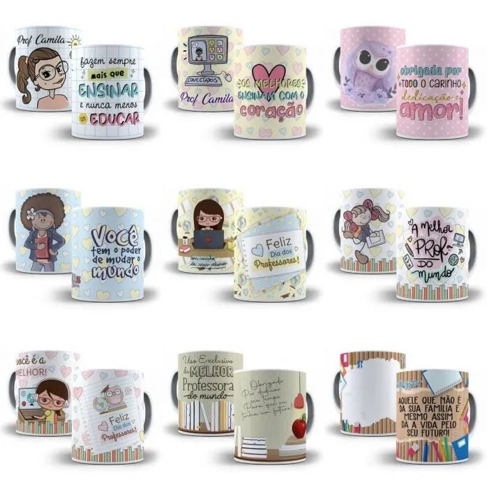 Pacote Estampas Sublimação Caneca Dia Dos Professores Corel