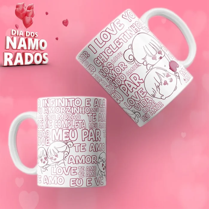Pacote Exclusivo Dia dos Namorados - Artes para Canecas
