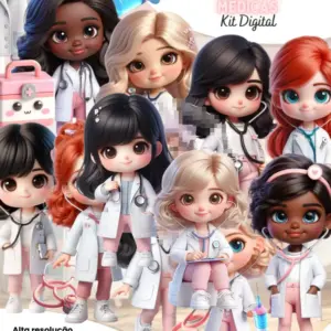 Pacote Png De Mascotes Da Medicina Para Artes Digitais