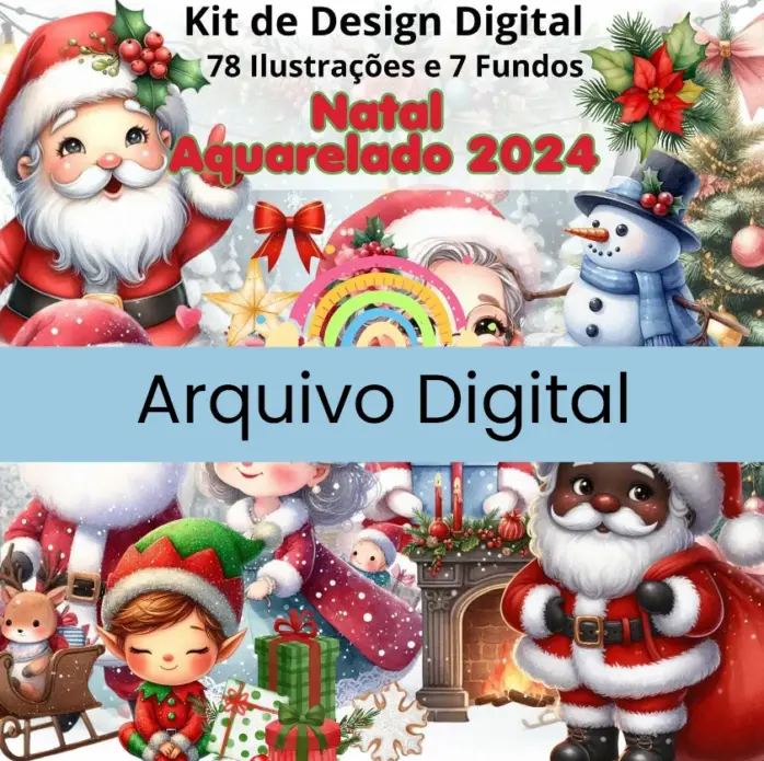 Papai Noel Digital Kit Png Para Projetos Criativos De Natal 2