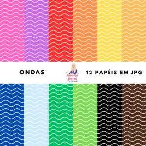 Papéis Digitais Ondas - Jpg 22 Papéis Digitais Ondas - Jpg