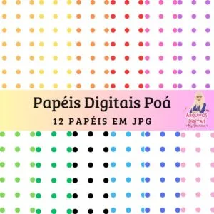 Papéis Digitais Poá - Jpg 10 Papéis Digitais Poá - Jpg