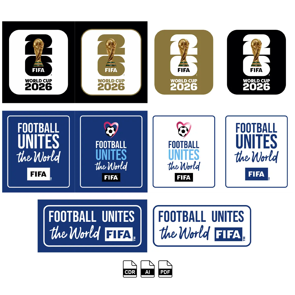 Patches da Copa do Mundo 2026 Vetorizados Corel Illustrator 2 Patches da Copa do Mundo 2026 Vetorizados Corel Illustrator