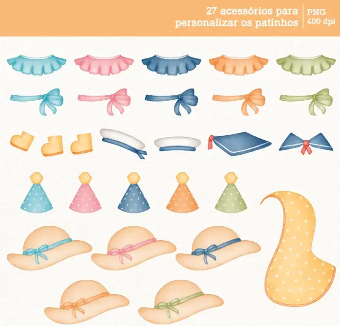Patinhos Em Aquarela Kit Digital Png Scrapbooking E Crafts 6