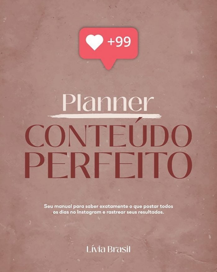 Planejador Conteúdo Perfeito Lívia Brasil Planner Digital