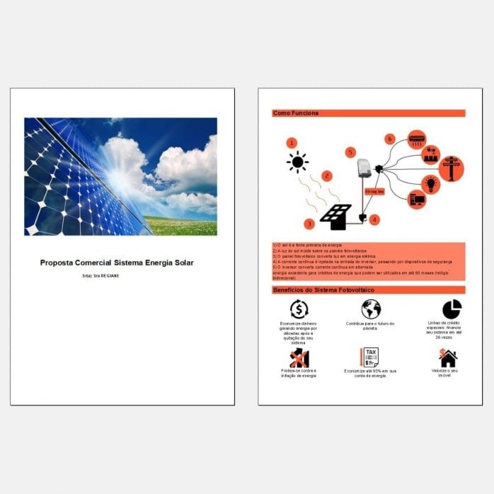 Planilha P/ Calculo De Energia Solar Com Proposta Orçamento