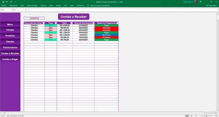 Planilha Simples Controle Estoque Financeiro Vendas Clientes