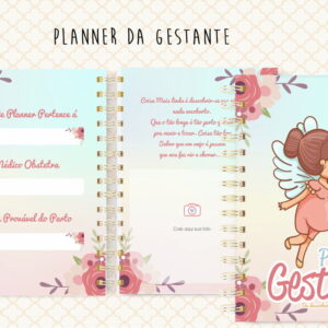 Planner da Gestante Digital com 145 Paginas para Imprimir 12 planner da gestante arquivo digital