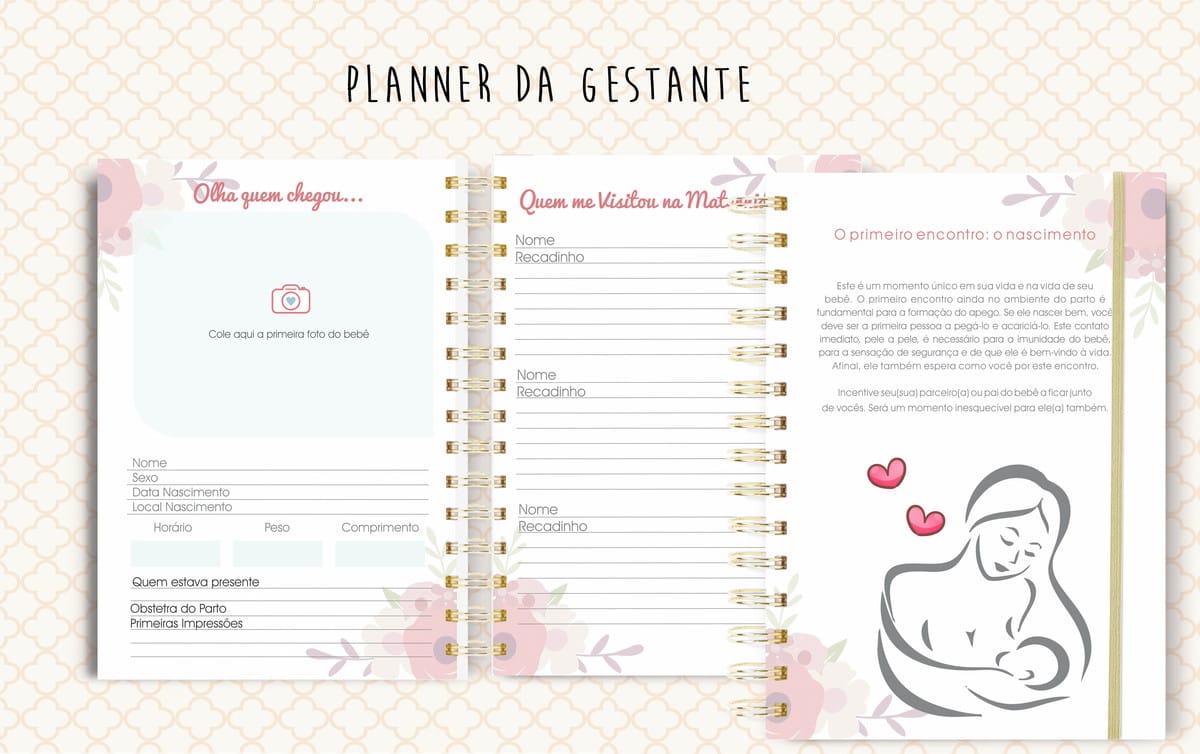 Planner da Gestante Digital com 145 Paginas para Imprimir 5 Planner da Gestante Digital com 145 Paginas para Imprimir - Imagem 5