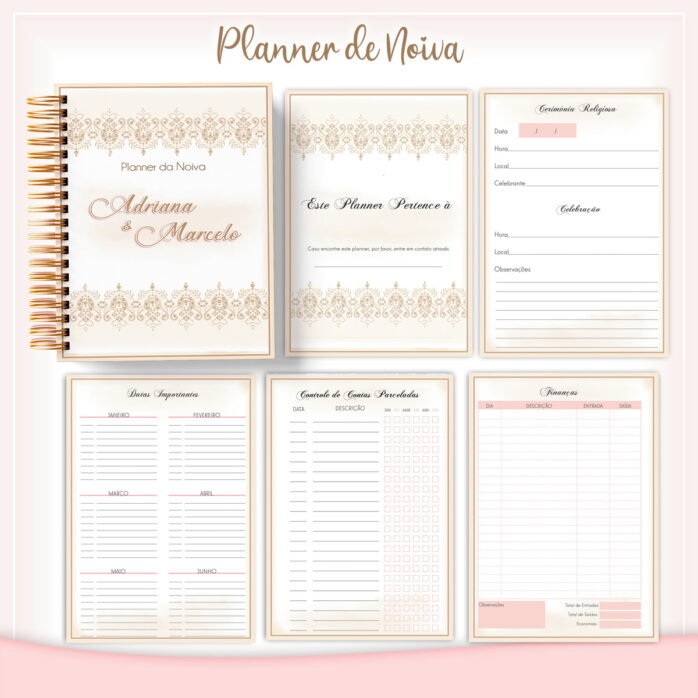 Planner da Noiva Dourado