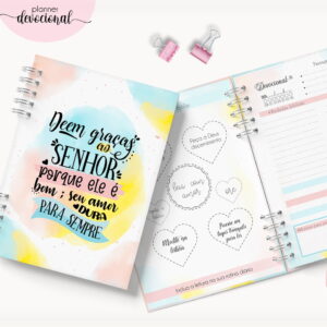 Planner Devocional "Deem graças ao Senhor"