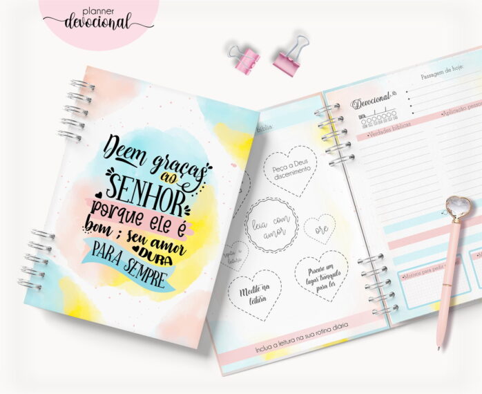 Planner Devocional "Deem graças ao Senhor"