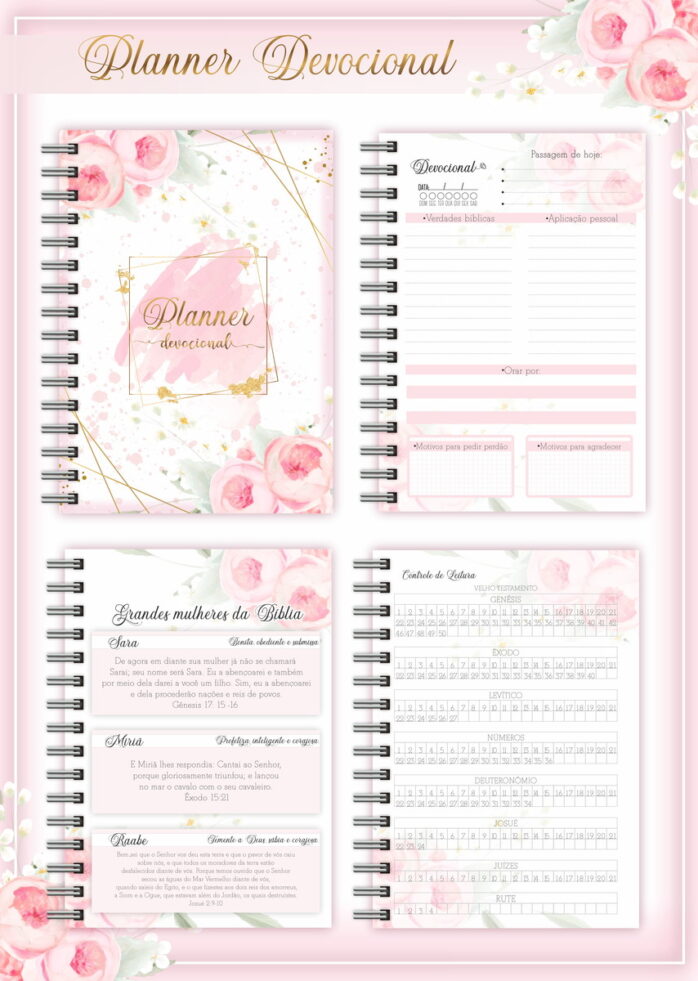 Planner Devocional Flor + Arte para Caneca