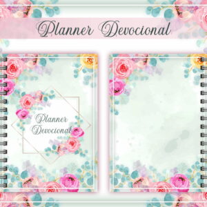 Planner Devocional Rosa + Arte para Caneca