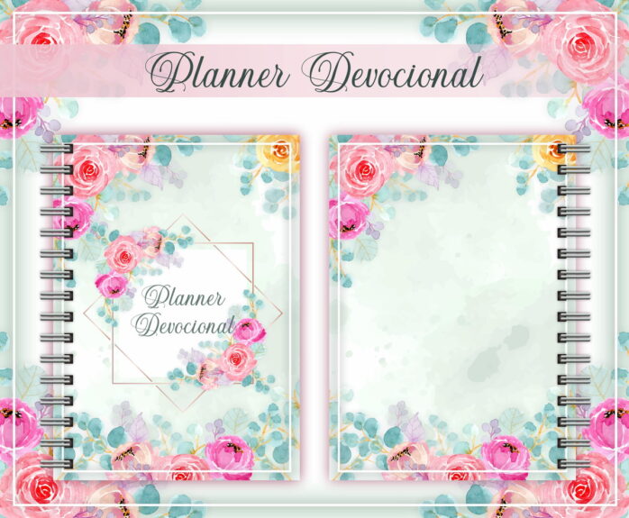 Planner Devocional Rosa + Arte para Caneca