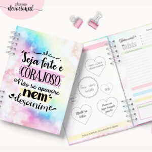 Planner Devocional "Seja Forte e Corajoso"