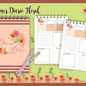 Planner Diário Floral
