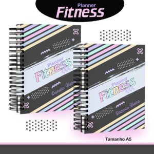 Planner Fitness Feminino Rosa e Preto