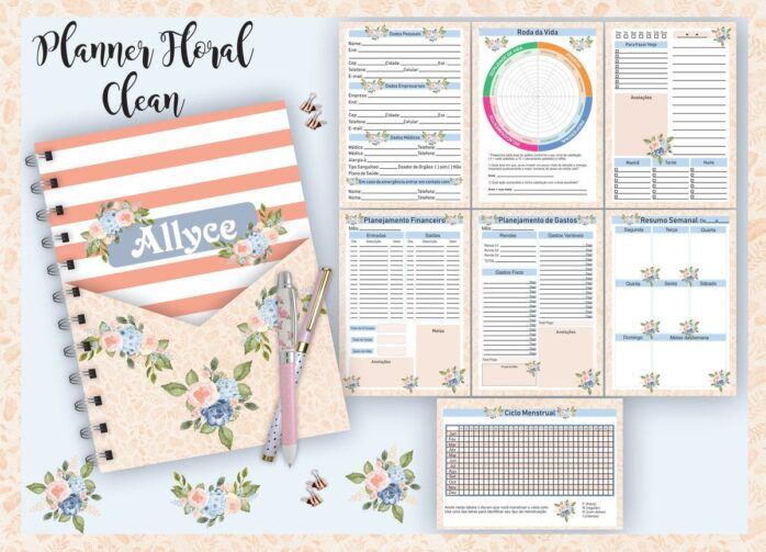 Planner Floral Clean