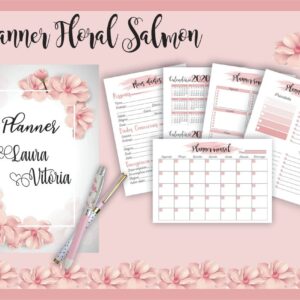 Planner Floral Salmão