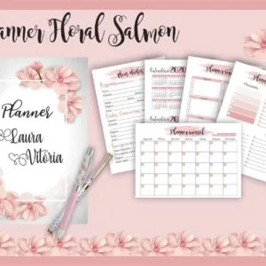 Planner Floral Salmão 13 Planner Floral Salmão