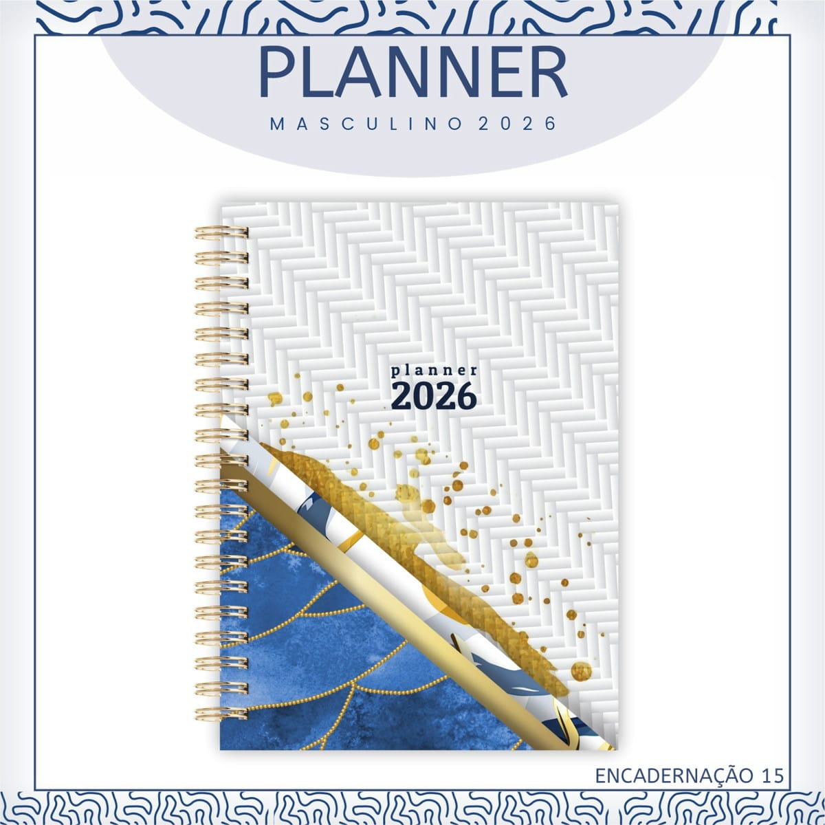 Planner Masculino 2026 Digital para Imprimir e Revender 3 Planner Masculino 2026 Digital para Imprimir e Revender - Imagem 3