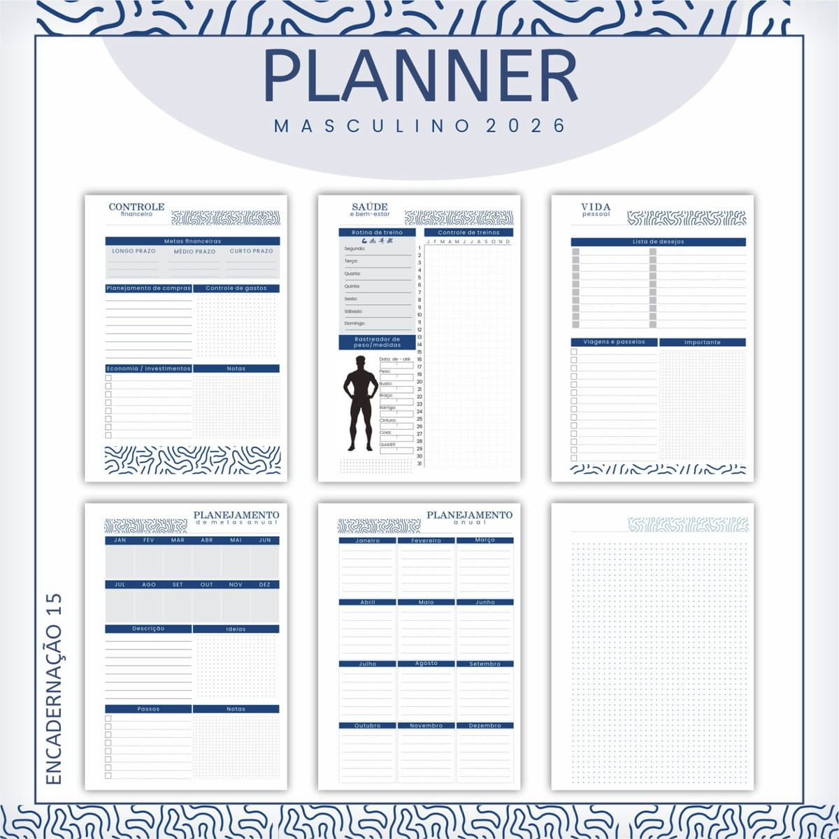 Planner Masculino 2026 Digital para Imprimir e Revender 1 Planner Masculino 2026 Digital para Imprimir e Revender