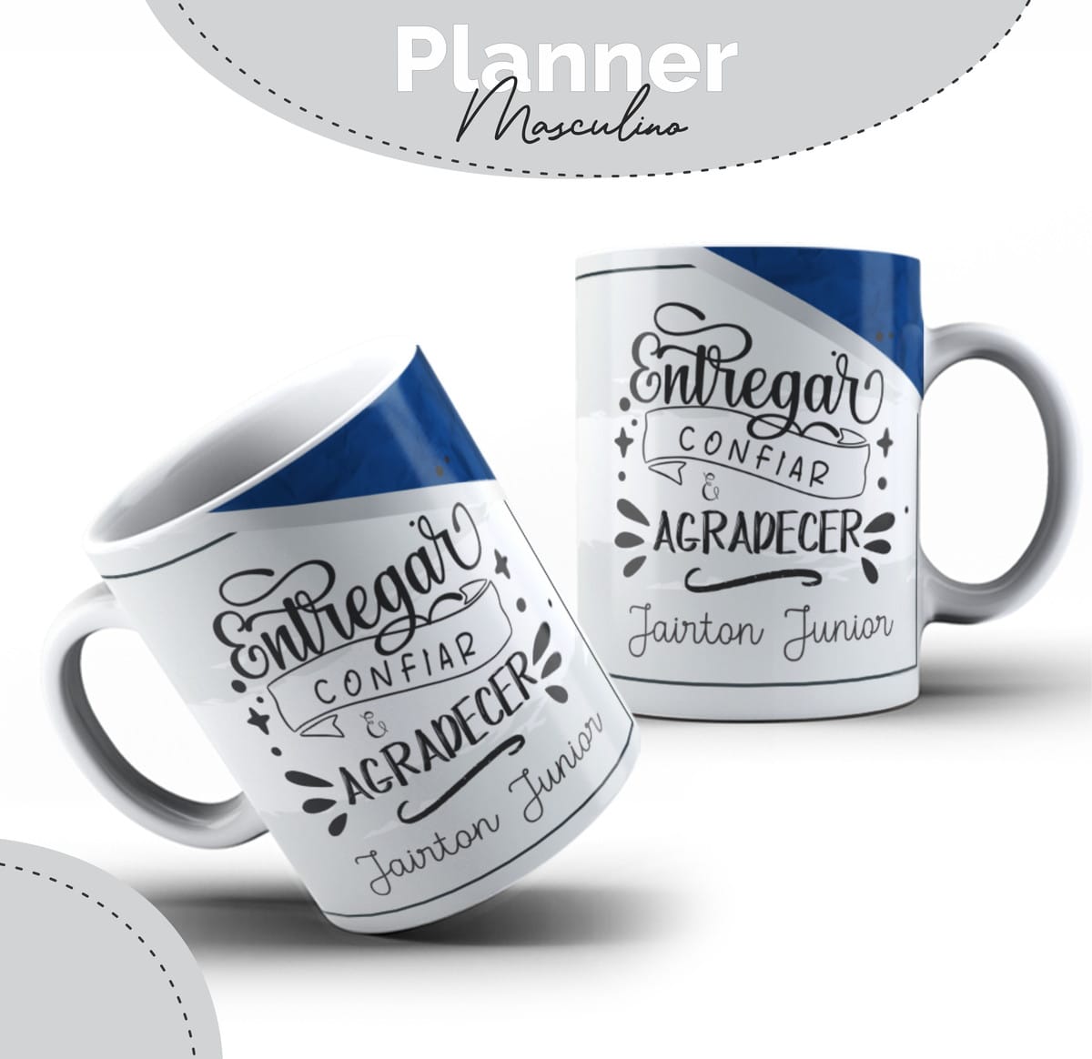Planner Masculino Entregar e Confiar Arquivo Digital 2 Planner Masculino Entregar e Confiar Arquivo Digital - Imagem 2