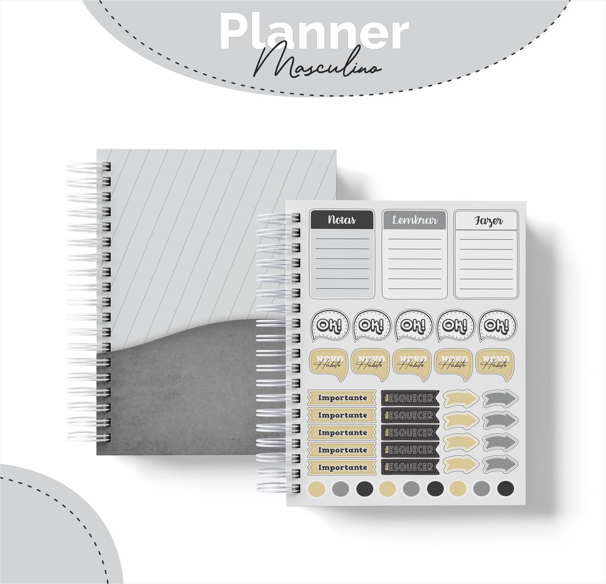 Planner Masculino Entregar e Confiar Arquivo Digital 3 Planner Masculino Entregar e Confiar Arquivo Digital - Imagem 3
