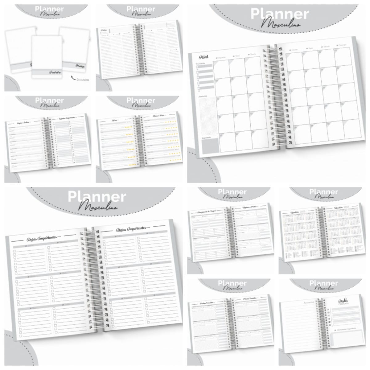 Planner Masculino Entregar e Confiar Arquivo Digital 4 Planner Masculino Entregar e Confiar Arquivo Digital - Imagem 4