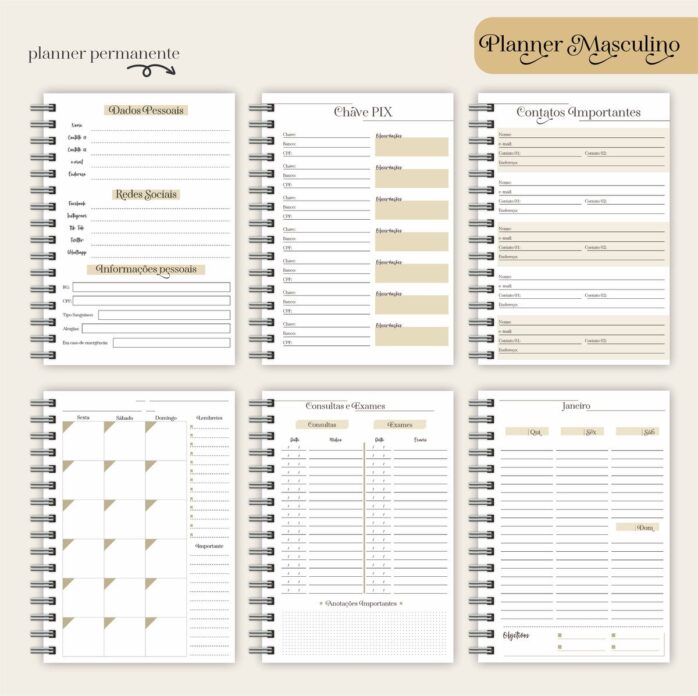 Planner Masculino Mod 04