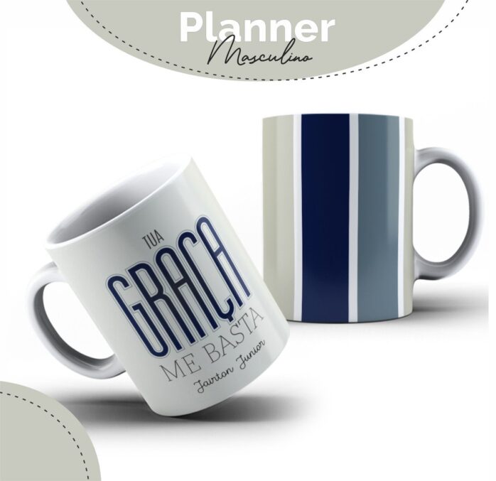 Planner Masculino Tua Graça Me Basta