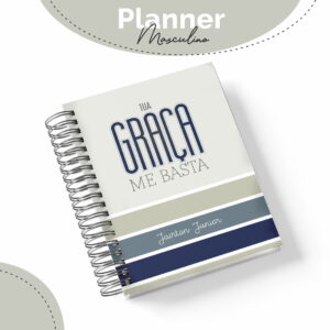 Planner Masculino Tua Graça Me Basta