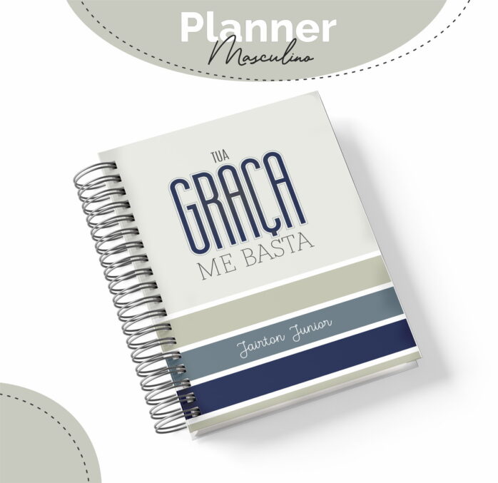 Planner Masculino Tua Graça Me Basta