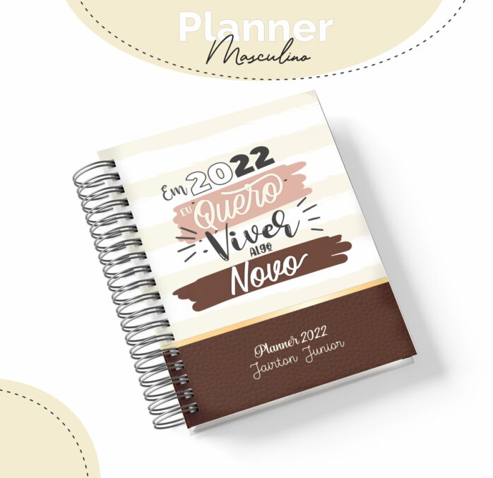Planner Masculino Viver Algo Novo
