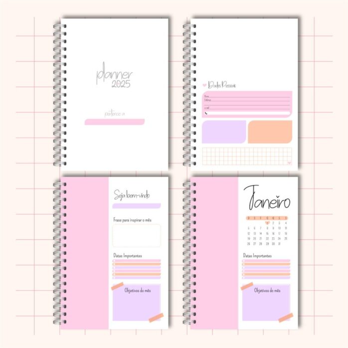 Planner Rose 2025 Feminino