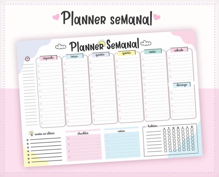 Planner Semanal De Mesa