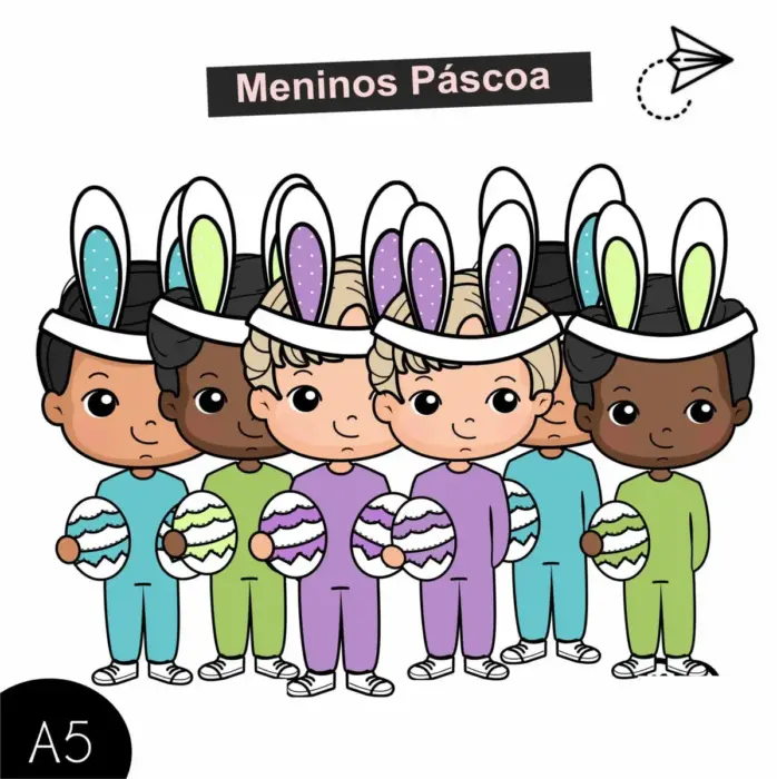 Png Pascoa Personalizado Mascote Infantil Menino E Menina 2