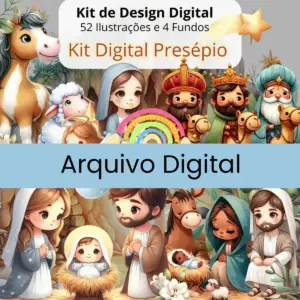 Presepio Artesanal Em Png Kit Completo Para Decoracao Natal 2