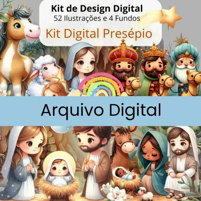 Presepio Artesanal Em Png Kit Completo Para Decoracao Natal 2