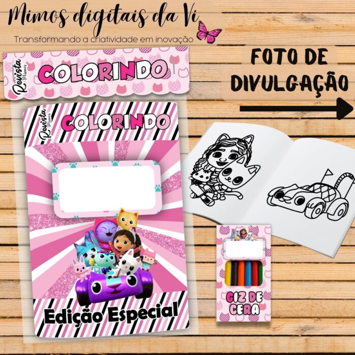 Revistinha Colorir a Casa Magica da Gabby