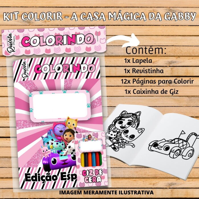 Revistinha Colorir a Casa Magica da Gabby