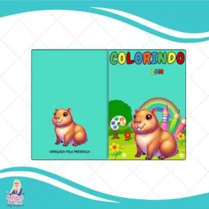 Revistinha Colorir Capivara 14 Revistinha Colorir Capivara