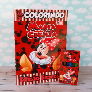 Revistinha Minnie Personalizada para Colorir 31 revistinha colorir minnie vermelha arquivo digital