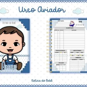Rotina do Bebê Ursinho Aviador Menino 39 Rotina do Bebê Ursinho Aviador Menino