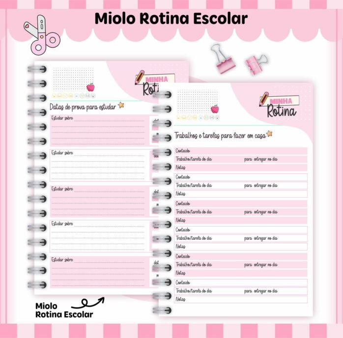 Rotina Escolar Menina