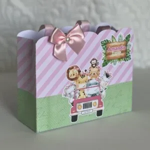 Sacolinha Infantil Safari Rosa